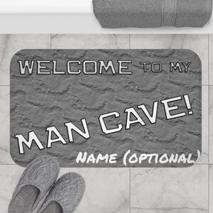 Mancave Design Padded Floor Mat, Bedroom or Mancave, Anti Slip, 100% Memory Foam Microfiber Father&#39;s Day