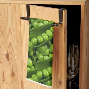 Green Sweet Peas Kitchen Soft Tea Towel  16 x 25 inch - Choose Towel Color