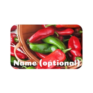 Padded Floor Mat, Kitchen, Anti Slip, Bright Red & Green Chili Peppers 100% Memory Foam Microfiber