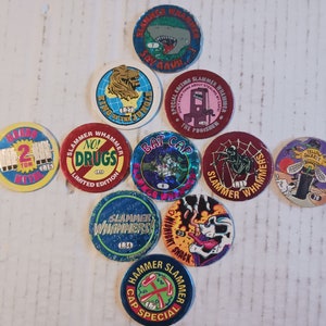 Vintage POG- Poison/Kool-Aid POG/ SumoMachines/Battlestar Bonus/USA Pogs/ tmnt/ Slammer Whammers