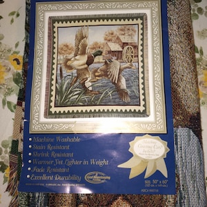 American Weavers-Tapestry flying mallard ducks