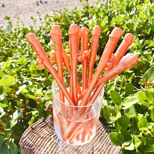 Penis Sraws | Rose Gold | Silver | Party Favors | Bachelorette | Funny | Bride | Bridesmaids |
