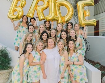 Bride Balloon Kit: 32" Letter Balloons, Bachelorette Party Decor