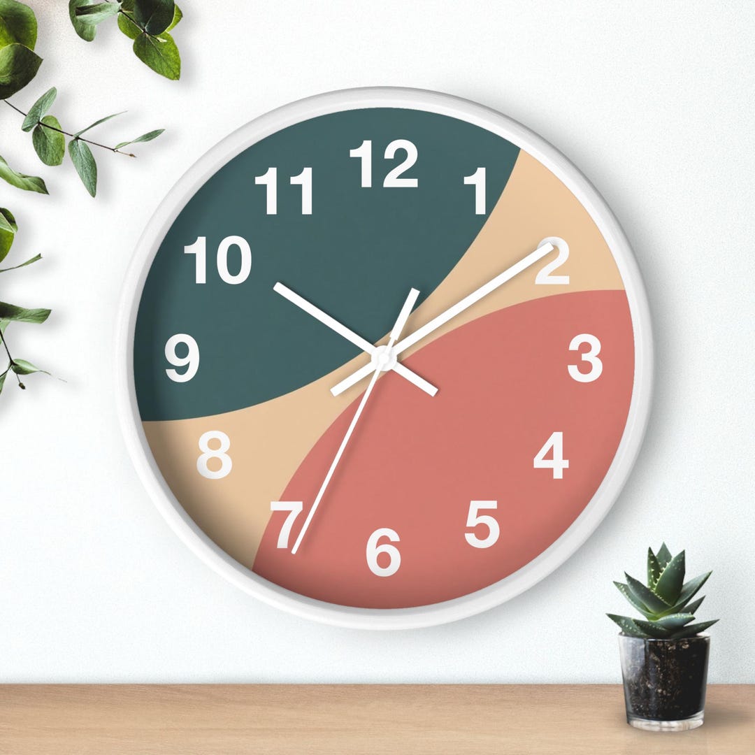 Minimalist Modern Wall Clock | Simple Stylish Home Decor & Unique ...