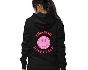 Detta är mitt glada ansikte | Glada ansikte estetisk hoodie | Smiley Face-hoodie | Trendig hoodie | Stor hoodie
