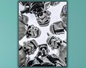 Funny Bathroom Wall Art Print,Stormtroopers Looking Print,Star Wars Poster Art Canvas,Star Wars Bathroom Wall art,Starwars Funny Wall Art