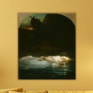 Paul Delaroche The Young Martyr 1855 Poster/Canvas Wall Art,Paul Delaroche Print Art,Exhibiton poster Art,Vintage Art Print,Modern Wall Art