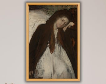 Impresión artística en lienzo de "El convaleciente" de Edgar Degas, pinturas famosas de Edgar Degas, arte de Edgar Degas, impresión artística vintage, arte mural moderno