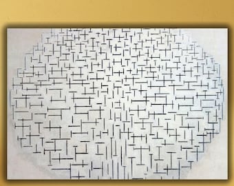 Piet Mondrian Ocean 1915 Plakat na płótnie Reprodukcja sztuki, Abstrakcyjny nowoczesny wydruk ścienny, Ekspresjonistyczny wydruk artystyczny, Piet Mondrian Wall Art