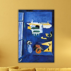 The Open Window by Henri Matisse,The Open Window Poster Art Canvas Wall Arts,Henri Matisse Arts,Famous Canvas Print Art,Vintage Art Print