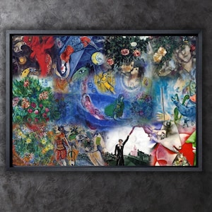 Marc Chagall Canvas Wall Art,Marc Chagall Exhibition Poster,Museum of Modern Wall Art,Vintage Exhibition Poster,Spiritual Canvas Wall Art