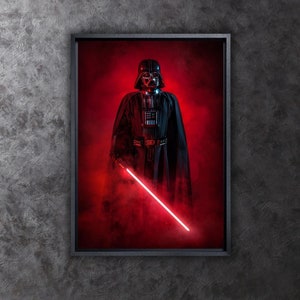 ダース・ベイダー プリント アート キャンバス、スターウォーズ ダース ベイダー ポスター キャンバス ウォール アート、クローン ウォーズ、ダース ベイダー、ルーク スカイウォーカー、オビ ワン ケノービ ポスター アート