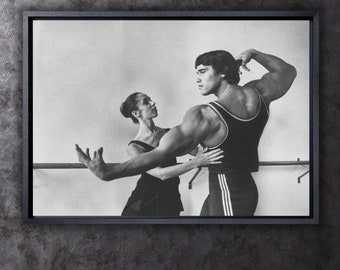 Arnold Schwarzenegger Poster Art, Arnold Schwarzenegger Pre Mr Olympia Pose Print Art Canvas Wall Art, Fitness Room Gym Motivatie Art Prints