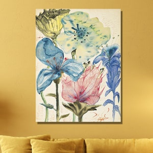 Salvador Dali Flowers Wall Art,Vintage Poster Canvas Wall Art,Salvador Dali Reproduction Painting Art,Dali Print Art,Abstract Canvas Print