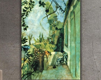 Póster/lienzo de Henri Matisse "La Terraza" en Saint-Tropez, impresión artística de Henri Matisse "La Terraza", obras de Henri Matisse, obras de arte famosas