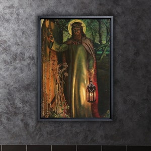 Das Licht der Welt Kunst Leinwanddruck, Das Licht der Welt Poster, Holman Hunt's Arts, Lord Jesus Poster, Kirche Christliches Wand Kunst Dekor