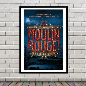 Moulin Rouge Musical Theatre Art Poster Print,Moulin Rouge Musical Theatre Canvas Wall Art,Moulin Rouge Print Art Wall Decor,Gift for Her