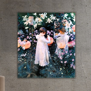 John Singer Sargent Clavel, Lily Rose 1885 Póster/Canvas Wall Arts, John Singer Sargent Lily Rose Print Art Canvas, Arte moderno, Artes vintage
