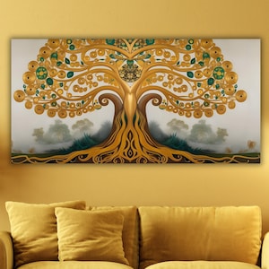 Gustav Klimt Tree Of Life Canvas Art Print,Reproduction Print,Gustav Klimt Poster Art,Classic Wall Art,Symbolism Art Nouveau Painting Arts
