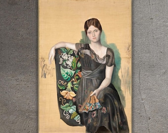 パブロ・ピカソ：肘掛け椅子に座るオルガの肖像（1917-18年