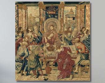 Last Supper Canvas Wall Art,Apostles and Jesus Poster Print,Last Supper  Paintings,Vintage Poster Print,Modern Wall decors,Exhibition Poster