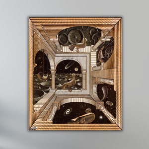 ヴィンテージ M.C. Escher ”もう一つの世界” ポスター　エッシャー ヴィンテージ M.C. Escher ”もう一つの世界” ポスター