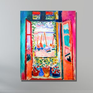 Henri Matisse The Open Window Poster/Canvas Wall Art,Henri Matisse The Open Window Print Art,Henri Matisse Artworks,Famous Canvas Wall Art