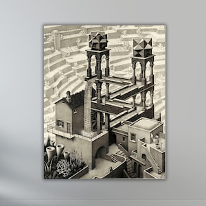Wasserfall Poster / Kunstdruck, Maurits Cornelis Escher Wasserfall Wandkunst, Fine Art Print, Reproduktionsdruck, moderne Wandkunst