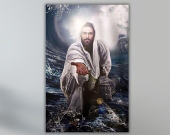 The Hand of God Canvas Wall Art Print,Lord Jesus Poster/Canvas Print,Lord Jesus Print Art Canvas,Exhibition Art Poster Print,Church Decors
