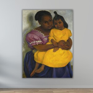 Diego Rivera Mother and Child Poster Print Art Canvas,famous Painting ...