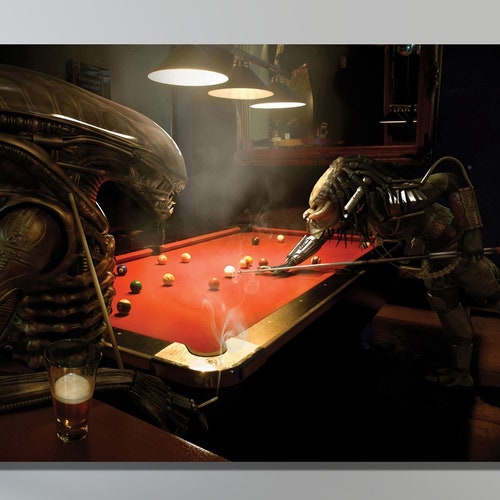 Alien Vs Predator Playing Chess Poster Canvas Wall Artalien - Etsy