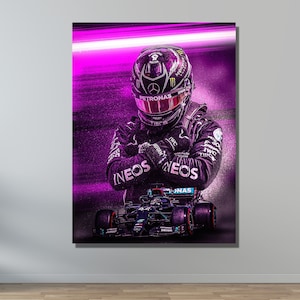 Lewis Hamilton Canvas Art,Lewis Hamilton Poster,Lewis Hamilton Canvas Print Art,Formula One F1 Grand Prix,Hamilton Fan Gifts,Man Cave Decors