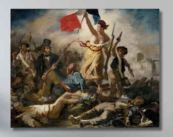 民衆を導く自由の女神の版画：ドラクロワによるフランス革命の芸術