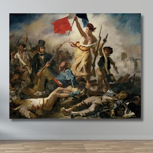 民衆を導く自由の女神の版画：ドラクロワによるフランス革命の芸術