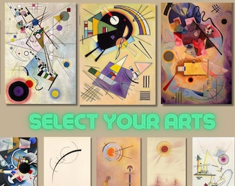 Set of 3 Wassily Kandinsky Canvas/Poster Wall Arts,Custom Kandinsky Paintings Canvas Wall Art,Create Your Own Set of 3,Kandinsky Artworks