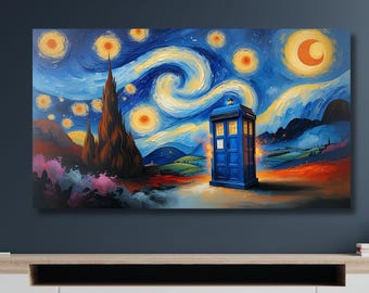 Starry Night Canvas Print Art,Vincent Van Gogh Starry Night Canvas Wall Art,Starry Night Poster Art,Famous Reproduction Print Art Decors