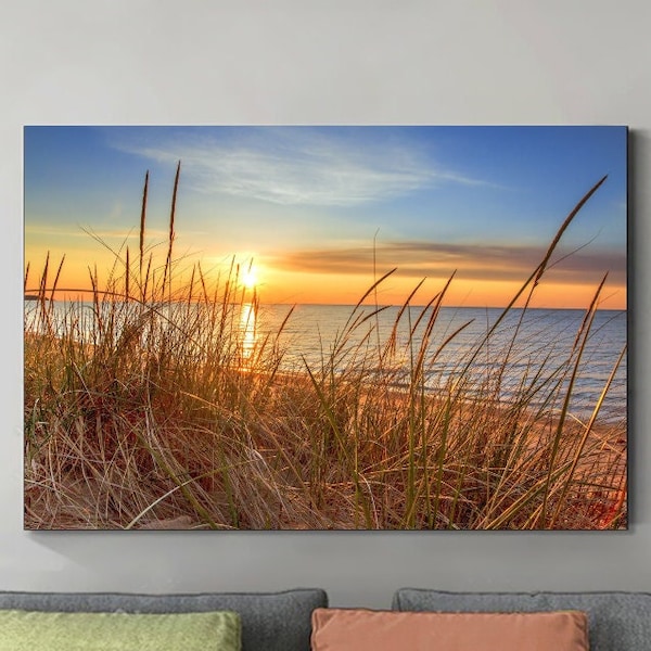 Sunset Canvas Wall Art Print,Sunset Print Art,Landscape Wall Decor,Landscape Living Room Decor,Sunset Canvas Print Art,Trendy Wall Art Decor