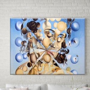 Salvador Dali Galatea of the Spheres Fine Art Print,Giclee High Quality Paper Canvas Blue Wall Art,Modern Wall Art Decor,Housewarming Gifts