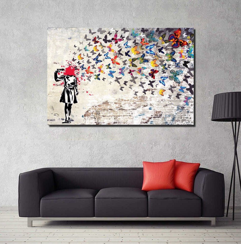 バンクシーのヘッドショットガールのウォールアート、バンクシーの自殺