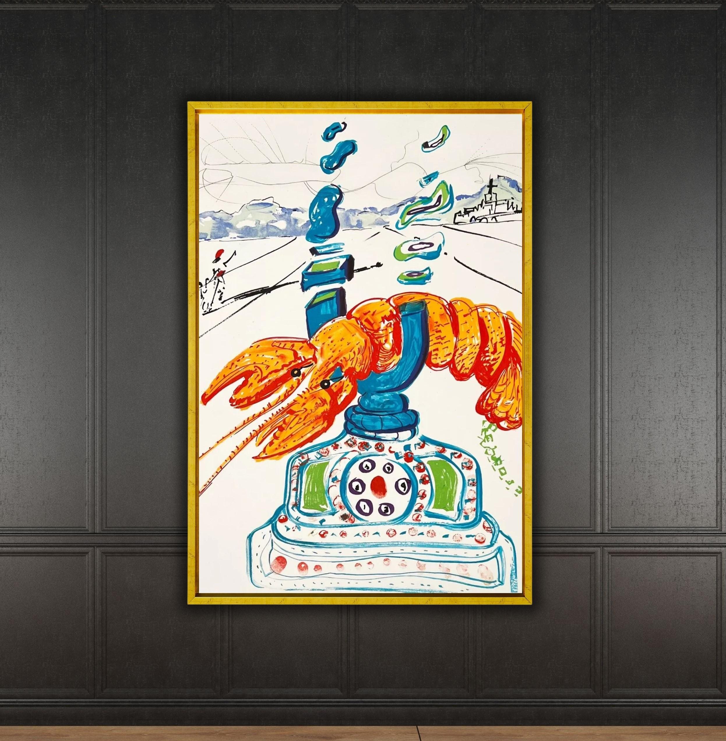 Salvador Dali Lobster Telephone Art Canvas,vintage Art Print