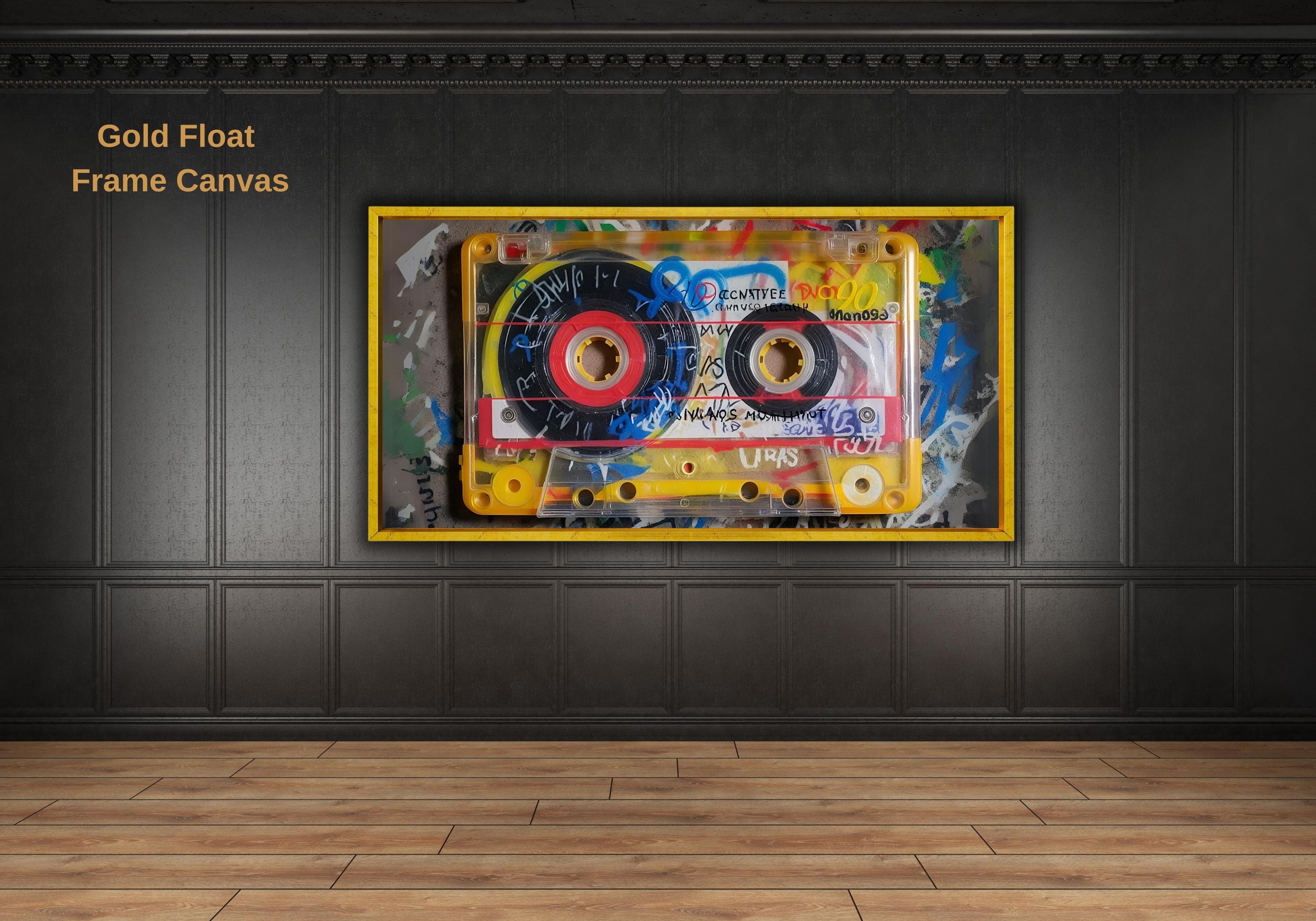 Graffiti Shining Audio Cassette Poster Art Canvas,retro Music