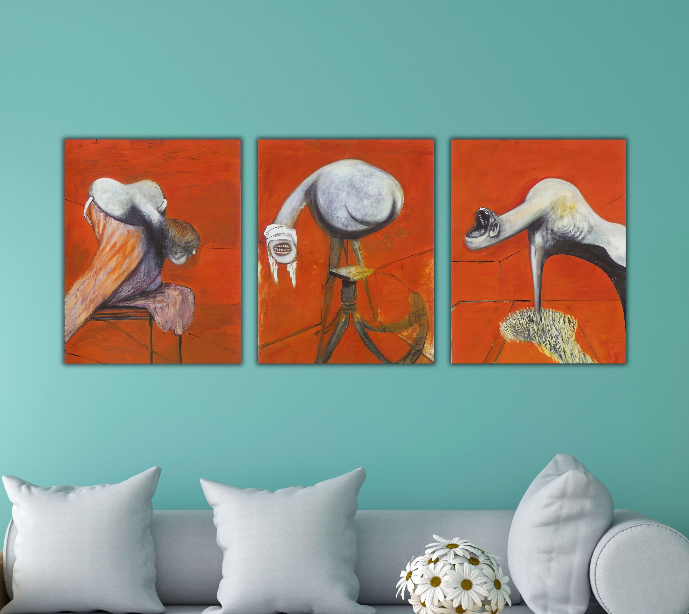 Three Studies for Figures at the Base of a Crucifixion, Set of 3