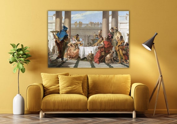 The Banquet of Cleopatra by Giovanni Battista Tiepolo Canvas Wall