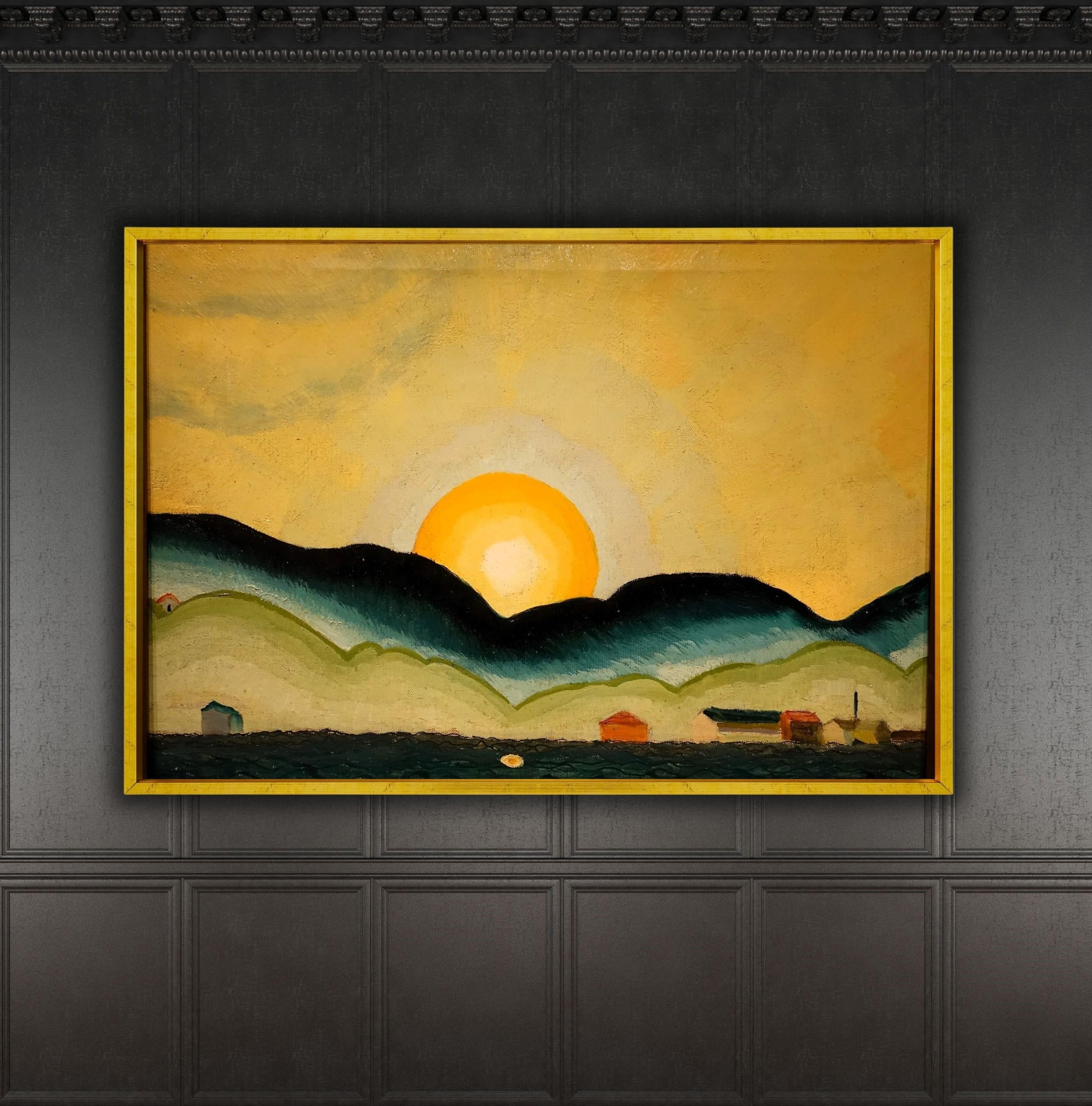Arthur Dove Sunrise Art Canvas Print,arthur Dove Northport Harbor