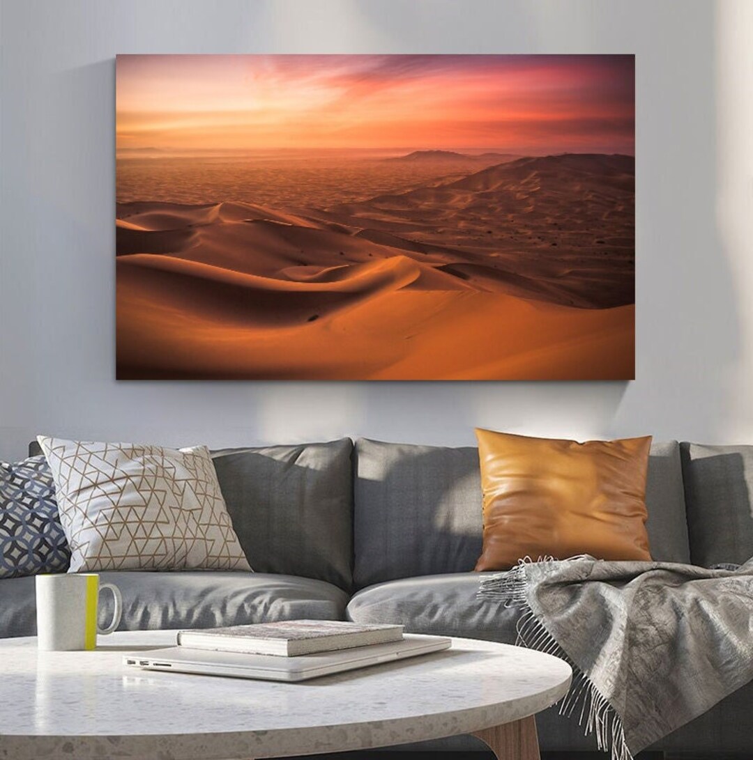 Desert Canvas Print Wall Art,desert Sunset Print Art,modern Home Decor ...