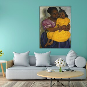 Diego Rivera Mother and Child Poster Print Art Canvas,famous Painting ...