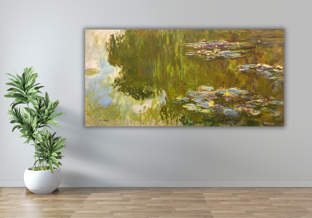 Claude Monet the Water Lily Pond Poster Art Canvas,reproduction Print ...