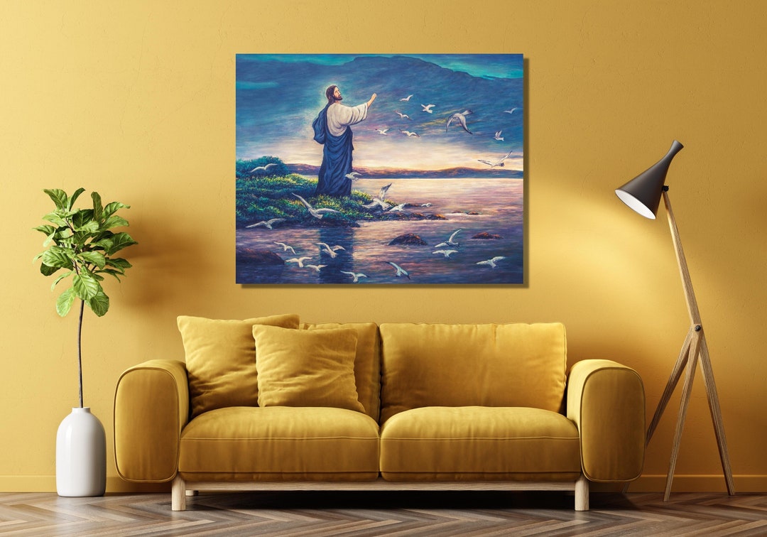 Jesus Christ Poster Art Print,lord Jesus Painting Canvas Art,spiritual