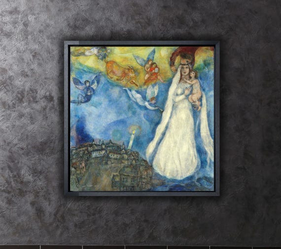 Marc Chagall Virgin Madonna of Village Poster Art Canvas