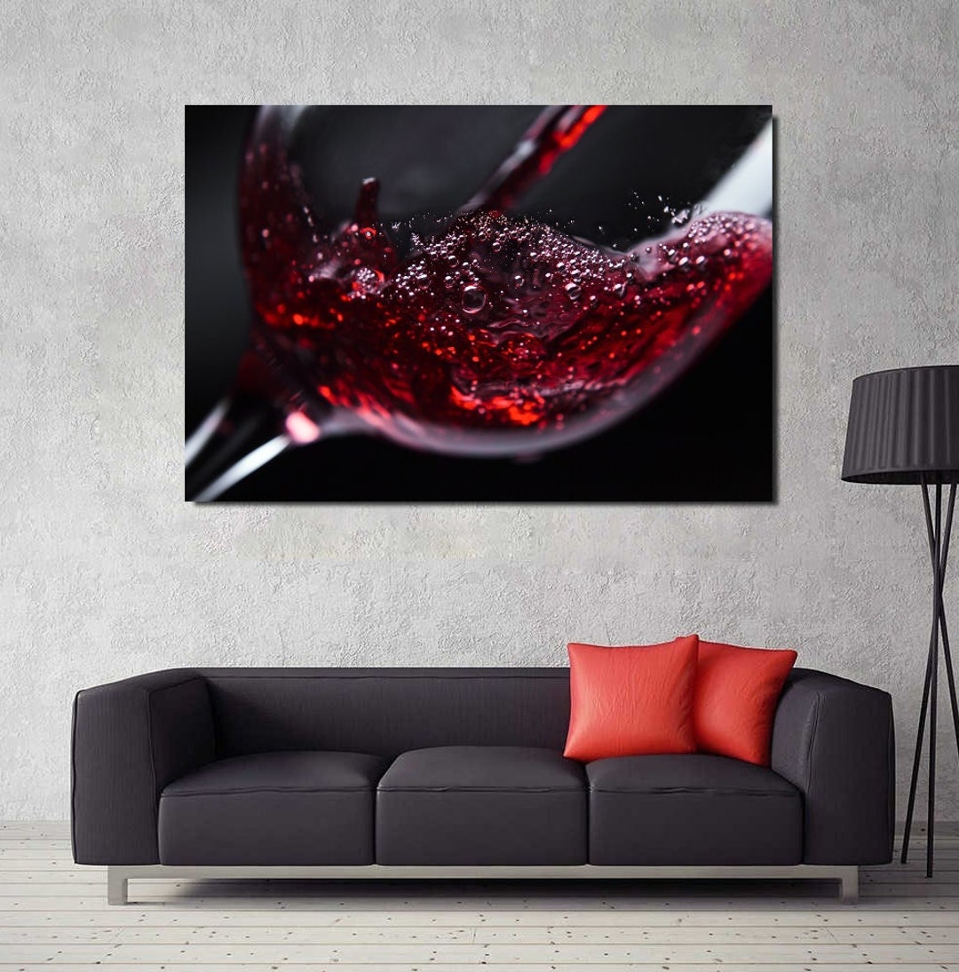 Wine Glass Canvas Wall Art Decor,wine Barrel Decor,still Life Art,wine ...